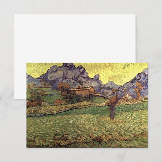 Een weide in de bergen - Van Gogh Bedankkaart (Voorkant / Achterkant)