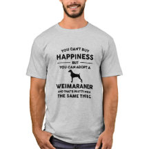 Een weimaraner-dog geluk aannemen