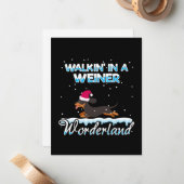 Een Weiner Wonderland-feest lopen Notitiekaartje (Voorkant / Achterkant in situ)