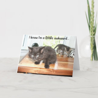 EEN WEINIG onhandig Bedankkaart