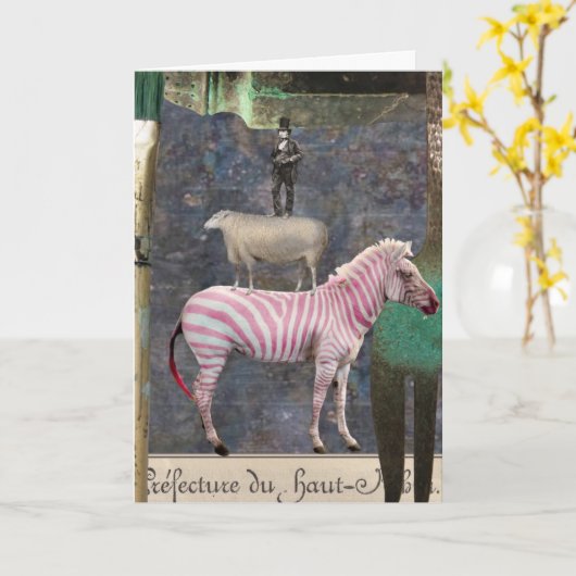 Een weinig Verdraaid Beetje, Digitale Collage, Kaart (Gele Bloem)