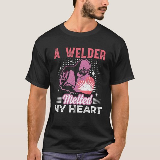 Een Welder heeft mijn Vriendin van de Heart Welder T-shirt (Voorkant)