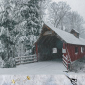 Een welkomstbarn op een sneeuwdag tissuepapier