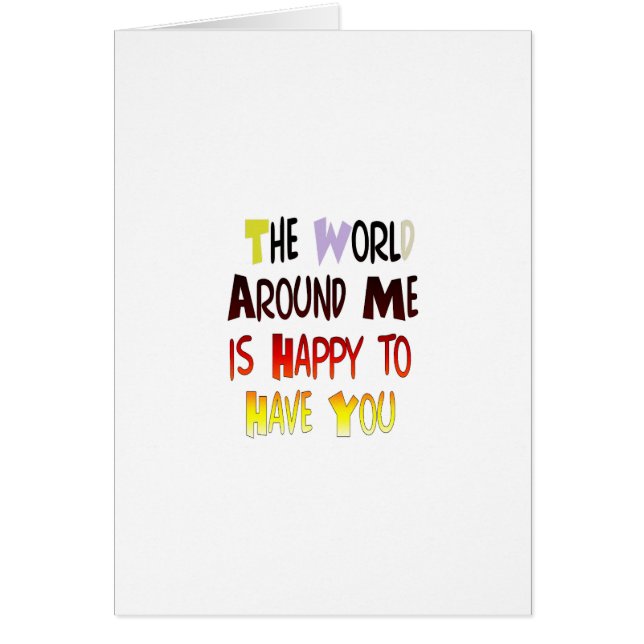 Een welkomstboodschap: een Motivatie quote (Voorkant)