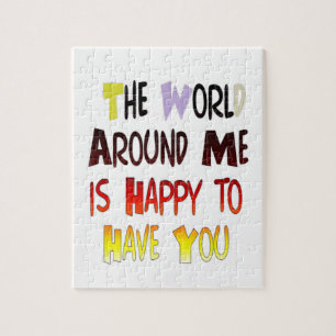 Een welkomstboodschap: een Motivatie quote Legpuzzel