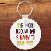 Een welkomstboodschap: een Motivatie quote Sleutelhanger (Voorkant)