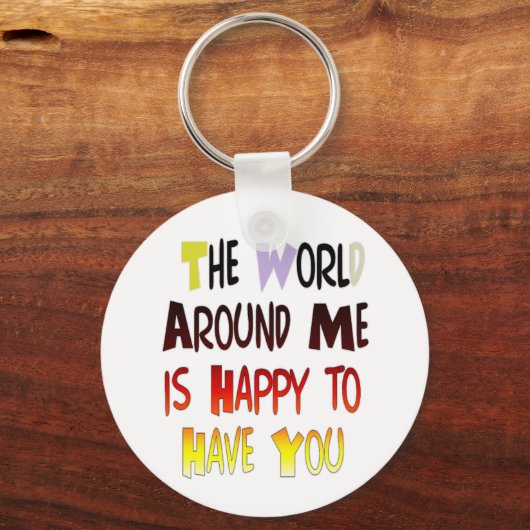 Een welkomstboodschap: een Motivatie quote Sleutelhanger (Voorkant)