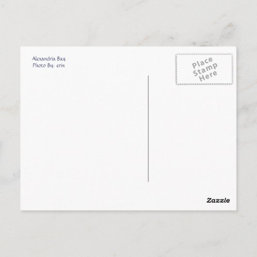 Een welkomstplaats briefkaart (Achterkant)