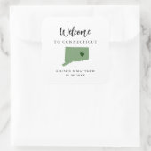 Een welkomsttas of doos voor kleurendrik vierkante sticker (Tas)