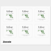 Een welkomsttas of doos voor kleurmaryland bruilof vierkante sticker (Vel)