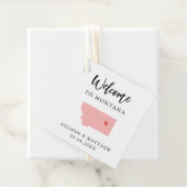 Een welkomsttas van kleurentridans bedankjes labels (In situ)