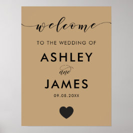 Een welkomstteken voor kleurentrift poster