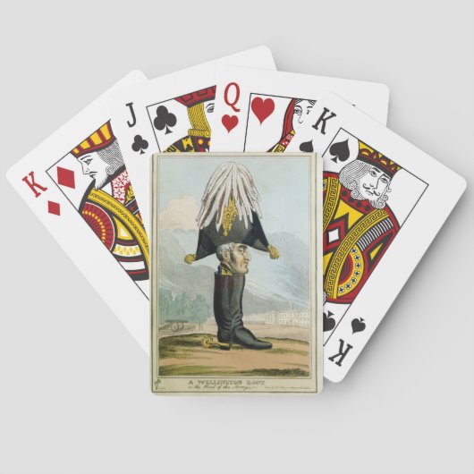 Een Wellington Boot - of het hoofd van de Armye, Pokerkaarten (Achterkant)