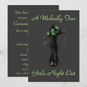 "Een welwillend vun Girls Night Out" met een heks Kaart (Voorkant / Achterkant)