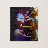 Een wens doen bij het uitblazen van het kaarsje.. legpuzzel (Verticaal)