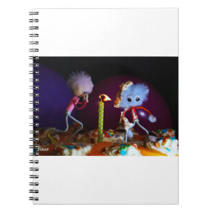 Een wens doen bij het uitblazen van het kaarsje.. notitieboek