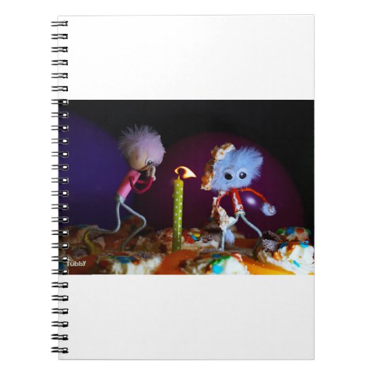 Een wens doen bij het uitblazen van het kaarsje.. notitieboek (Voorkant)