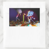 Een wens doen bij het uitblazen van het kaarsje.. rechthoekige sticker (Tas)