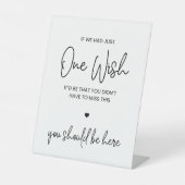 Een wens | Gedenkteken voor bruiloften en evenemen Reclamebord Met Voetstuk (Voorkant)