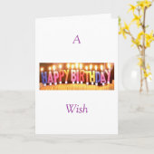 Een wens Happybirthday Kaart (Gele Bloem)