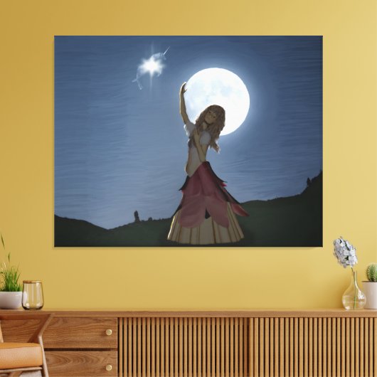 Een wens komt waar canvas afdruk (Insitu (Woonkamer))