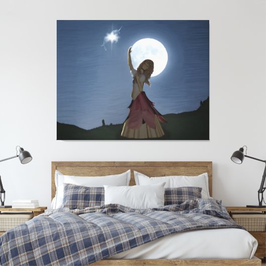 Een wens komt waar canvas afdruk (Insitu (Slaapkamer))