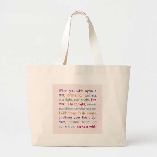 Een wens maken grote tote bag (Voorkant)
