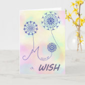 Een wens maken kaart (Gele Bloem)