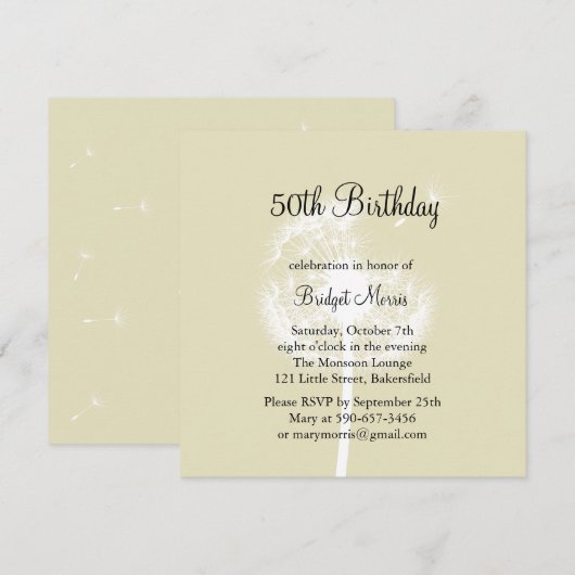 Een wens maken kaart (Voorkant / Achterkant)