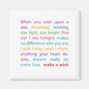 Een wens maken magneet