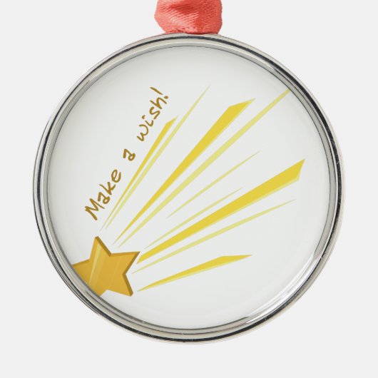 Een wens maken metalen ornament (Voorkant)