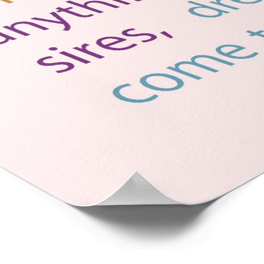 Een wens maken poster (Hoek)