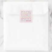Een wens maken vierkante sticker (Tas)