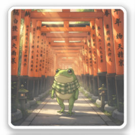 Een wens tussen Torii-poorten Sticker