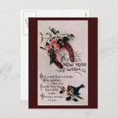 Een wens van het Nieuwjaar Feestdagenkaart (Voorkant / Achterkant)