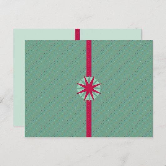 Een wens van Kerstmis Feestdagenkaart (Voorkant / Achterkant)