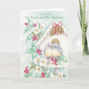 Een wens van Kerstmis voor Nicht en Haar Feestdagen Kaart