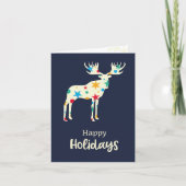 Een wenskaart met een eland. feestdagen kaart (Voorkant)