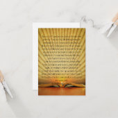 Een Wenskaart met goudflats voor dagelijkse besche Kaart (Voorkant / Achterkant in situ)