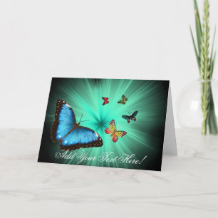 Een wenskaart van de Reis Butterflys Kaart
