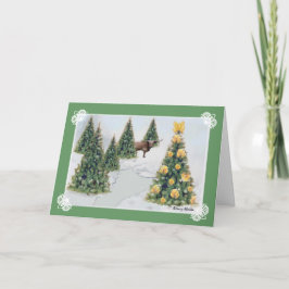 Een wenskaart van Kerstmis van de Winter van Texas Feestdagen Kaart