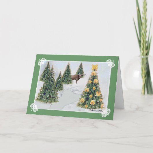 Een wenskaart van Kerstmis van de Winter van Texas Feestdagen Kaart (Voorkant)