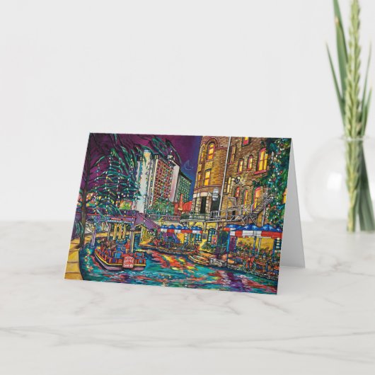 Een wenskaart van Kerstmis van San Antonio Feestdagen Kaart (Voorkant)