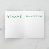 Een Wenskaart van St. Patrick's Day Robot Bedankkaart (Binnen)