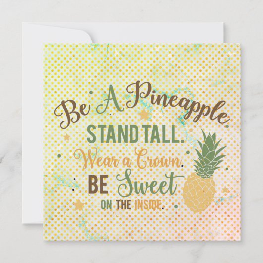 Een Wenskaart voor ananas-Inspirerend prijsopgave (Voorkant)