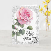 Een wenskaart voor Moederdag Kaart (Gele Bloem)