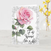 Een wenskaart voor uw Zuster in Wet Kaart (Gele Bloem)