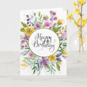 Een Wenskaart voor verjaardagen Kaart (Gele Bloem)