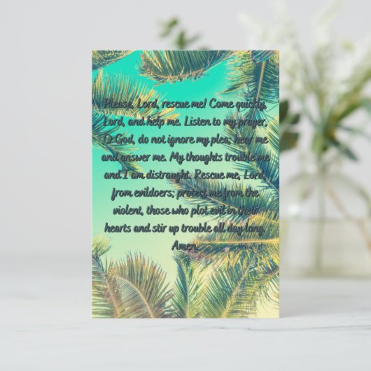 Een Wenskaart voor vrede en kracht Kaart (Staand voorkant)