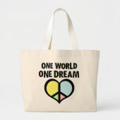 Eén wereld-1-droomsymbool grote tote bag (Voorkant)